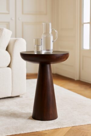 Round Wooden Side Table