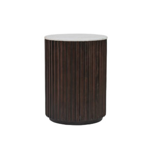 Wooden Side Table With Marble Top